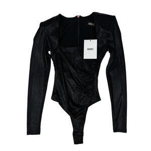 Nookie Irina Bodysuit Glitter Black Size XS